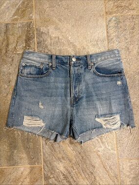 Free People-We The Free Distressed Blue Denim Women’s Shorts